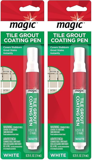 Magic Tile & Grout Coating Pen 0.25 Fl Oz (Pack of 2)