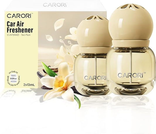 Cute Car Air Freshener 2 Pack, Lightbulb-Shaped Car Fresheners, Automotive Vent Clip, Long Lasting Scent, Essential Oils, Cute Car Accessories for Women, Vanilla Scent