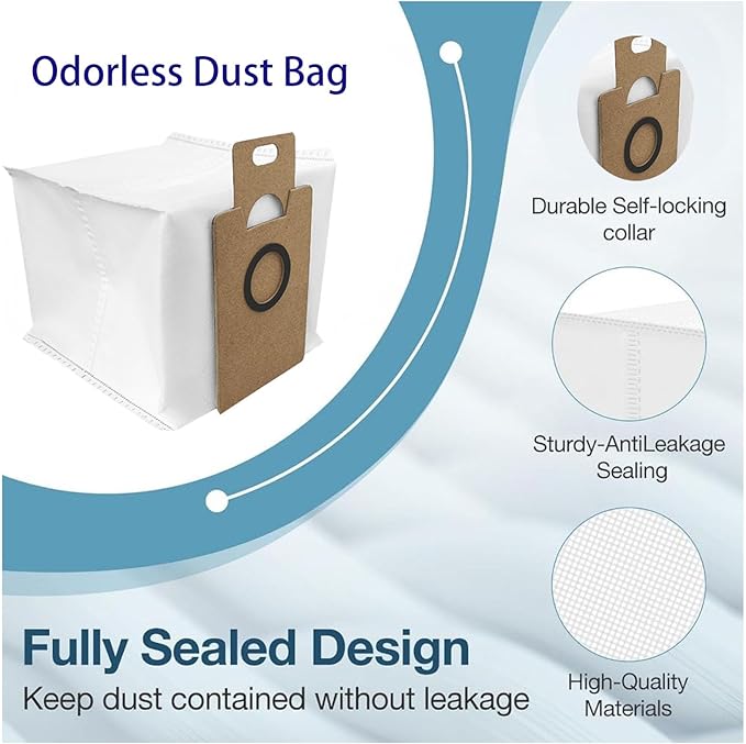 Replacement Tapo Accessory-9 Vacuum Dust Bags, Compatible RV30 Max Plus / RV20 Max Plus, Vacuum Dust Bag, Parts, Accessories