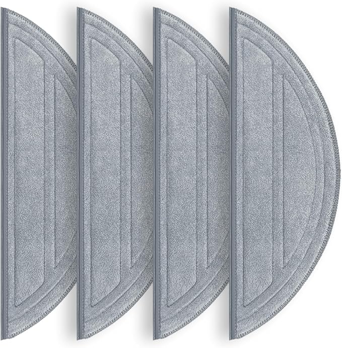 4-Pack Replacement mop Pads for Roborock Q10 S5/Q10 S5+ Robot Vacuum – Machine Washable Microfiber Mop Cloths for Efficient Floor Cleaning Compatible with Single Vibrating Zone Mop Mount