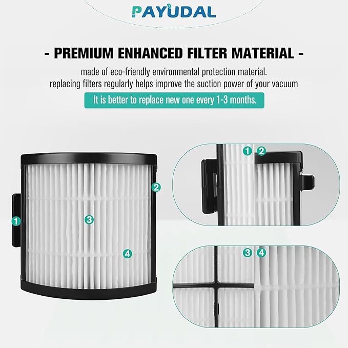 3 Pack IW3511 IW1120 HEPA Filters Replacement Parts For Shark Detect Pro Lightweight Cordless Stick Vacuum Cleaner. For Shark Detect Pro Auto-Empty System PowerFins Brushroll Portable Handheld 2-In-1.