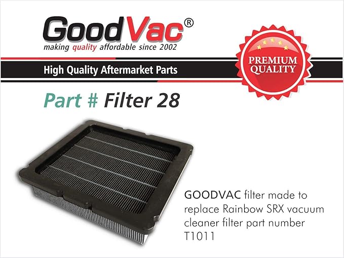 GoodVac Replacement Filter made to fit Rainbow SRX Vacuum Cleaners Replaces OEM T1011