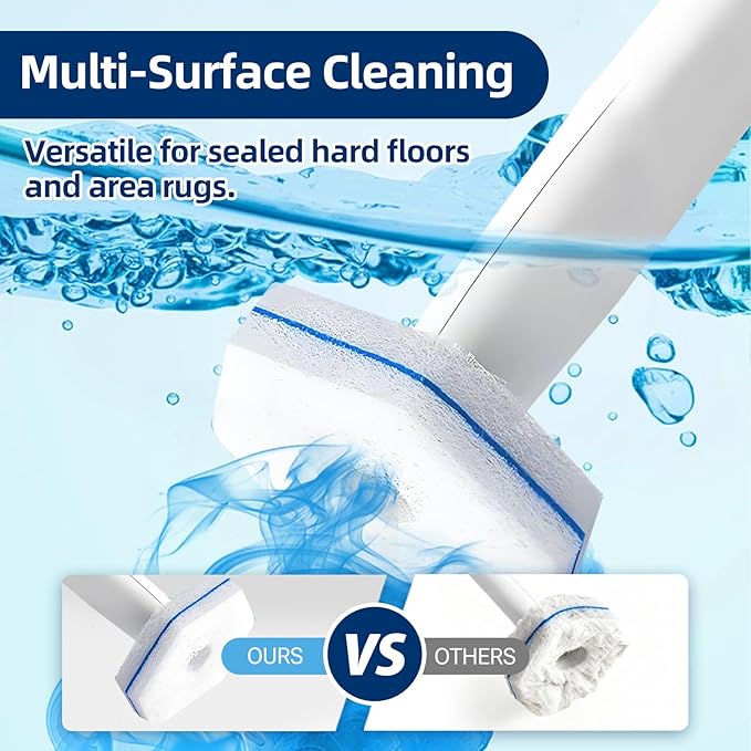 60 Count Toilet Cleaner Refill Pads Compatible with Clorox ToiletWand, High-Density Disposable Toilet Brush Refills for Powerful Scrubbing