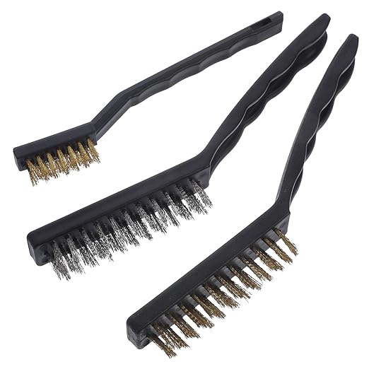 Luxshiny 3 Sets Multipurpose Wire Brush Set Small Wire Brush Kit for Cleaning for Automotive Use