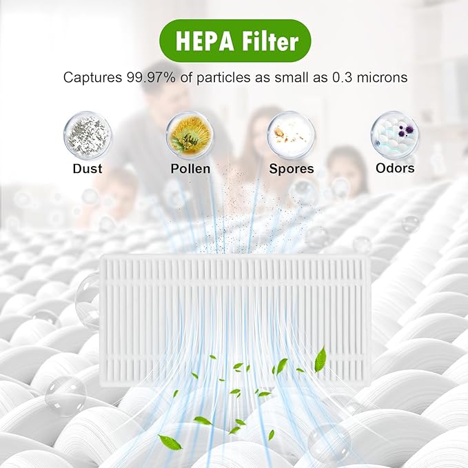 20 Pack Replacement Accessories Compatible with eufy C10 Robot Vacuum Cleaner, 2 Main Brush 6 Sidebrush 4 Filter 6 Dust Bag 1 Cleaning Brush 1 Screwdriver