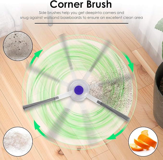 (10 Pieces) Replacement Side Brush Compatible with Narwal Freo/Freo X Ultra/Freo X Plus/Freo Z Ultra Robot Vacuum and Mop Combo, Robotic Vacuum Side Brushes