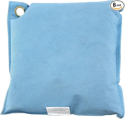 BambooMN Activated Bamboo Charcoal Air Purifier - 350g Sky Blue - 6 Bags