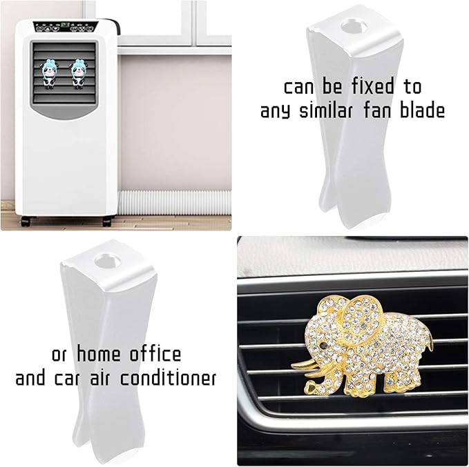 Frienda 130 Pcs Car Vent Clips for Freshies Bulk Square Head Air Conditioner Clips with 2 Storage Boxes, Durable Auto Air Outlet Perfume Holders for Car Decoration Accessories