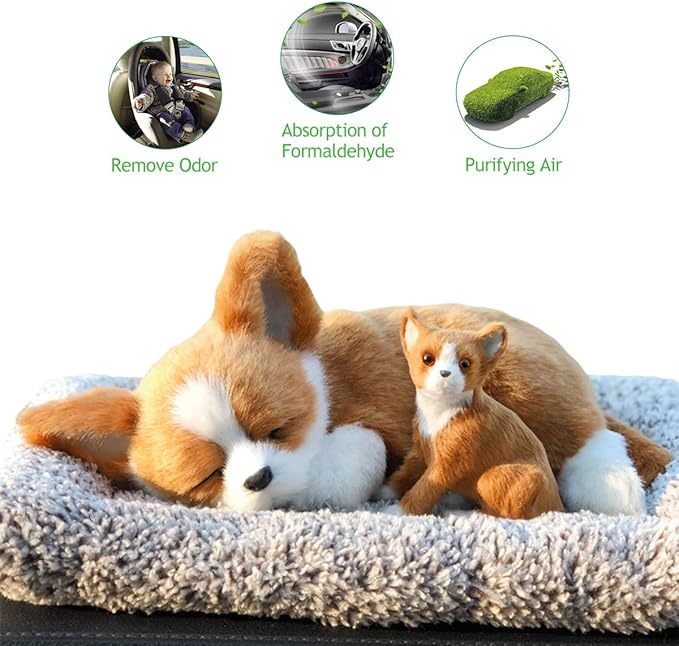 Ergocar Car Air Purifying Bags Cute Animals Odor Eliminator Bamboo Charcoal for Car Decoration & Eliminating Odors (Chihuahua-A)