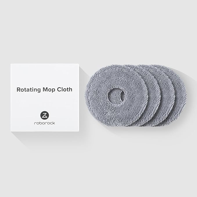roborock 4 Pack Microfiber Mop Cloths Qrevo CurvX Robot Vacuum, Mop Pad Replacement Accessories