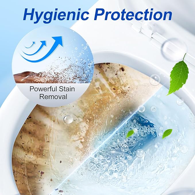 Automatic Toilet Bowl Cleaner Tablets - 50 Pack, Bleach Free, Descale & Deodorize, Septic-Safe, Continuous Cleaning with Fresh Scent, Drop-In Tank Cleaner for All Toilets get a fresher bathroom