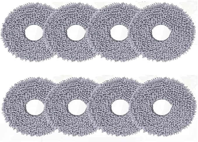 Microfiber Mop Pads for Roborock Q Revo/Qrevo S/Qrevo Pro/Qrevo Slim/Qrevo MaxV/Qrevo Master/Qrevo Plus/Qrevo Edge/Qrevo Curv/Saros Z70 Robot Vacuum Cleaner - Mop Head Replacement Accessories - 8Pcs