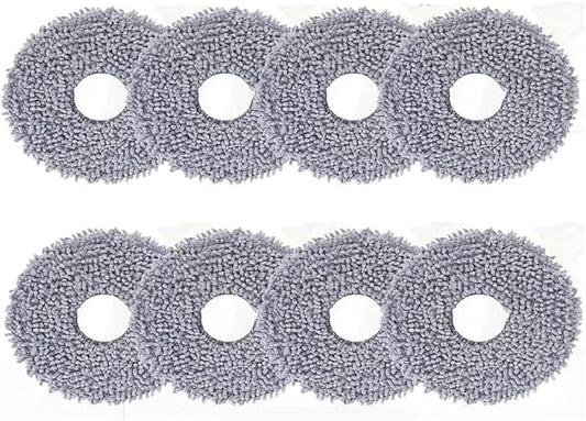 Microfiber Mop Pads for Roborock Q Revo/Qrevo S/Qrevo Pro/Qrevo Slim/Qrevo MaxV/Qrevo Master/Qrevo Plus/Qrevo Edge/Qrevo Curv/Saros Z70 Robot Vacuum Cleaner - Mop Head Replacement Accessories - 8Pcs