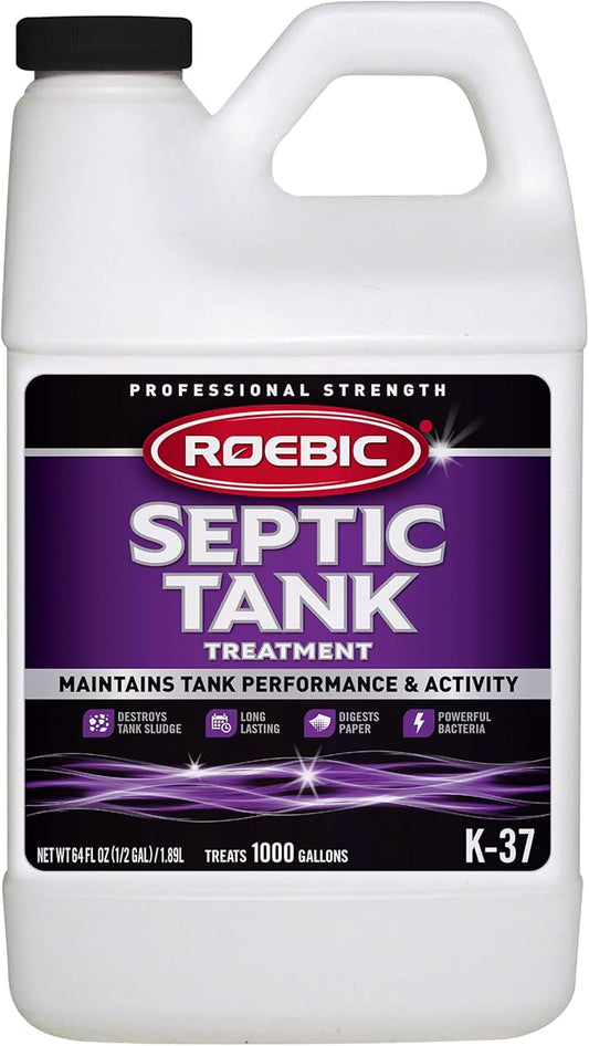 Roebic K-37-H Septic Tank Treatment: 64-Ounce, Promotes Efficient Breakdown, Reduces Odors, Prevents Clogs for Smooth Septic System Operation