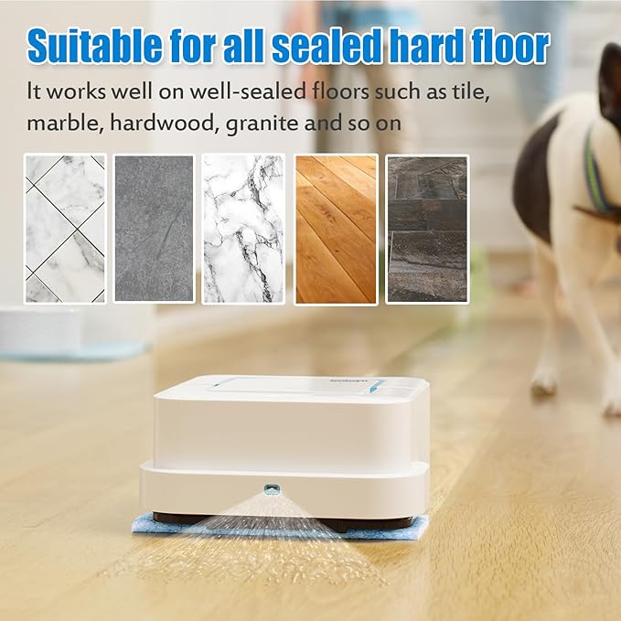 8 Pack Mop Pads Replacement Compatible with i-Robot Braava Jet 240, 241, 244, 245, 250 Robot Vacuum, Wet Mopping Pads Accessory Parts
