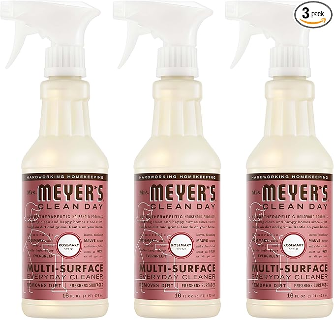 MRS. MEYER'S CLEAN DAY Multi-Surface Everyday Cleaner, Rosemary Scent, 16 Ounce Bottle, Pack of 3