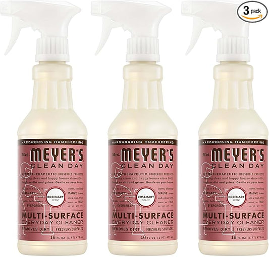 MRS. MEYER'S CLEAN DAY Multi-Surface Everyday Cleaner, Rosemary Scent, 16 Ounce Bottle, Pack of 3