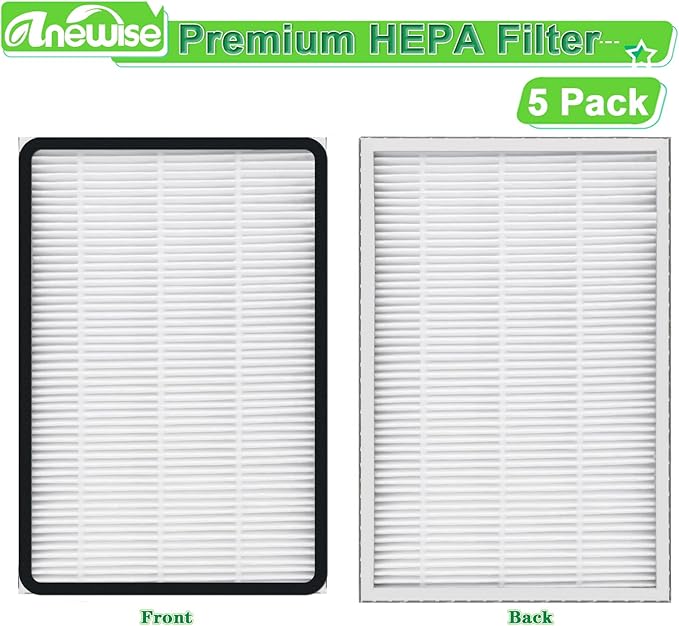 5 Pack EF-1 HEPA Media Filter Replacement for Kenmore 86889, 20-86889, 40324, 53295 Canister and Upright Vacuum Cleaner, For Panasonic Part MC-V199H