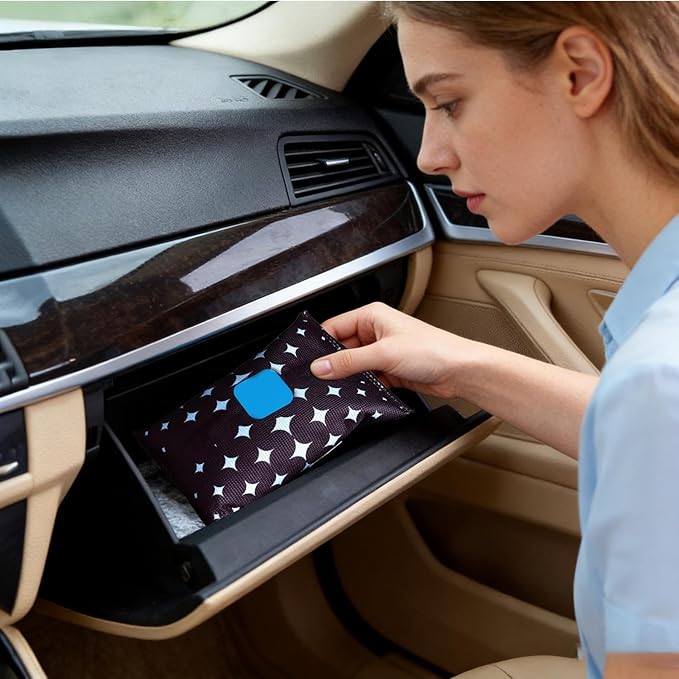 Car Dehumidifier, Silicone Beads Leak-Proof Moisture Absorbers, Reusable Fast Reactivated Desiccant Packets for Windscreens Interior Closet Basement Garage Household, Car Moisture Control, H
