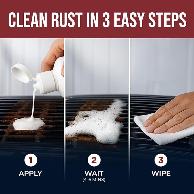Innoshine B570 Stainless Steel Rust Remover and Stain Cleaner | NSF Approved | Non-Toxic & Food Safe | Quickly Cleans Commercial Equipment, Appliances, Grills, Sinks, and Tools - 1 liter
