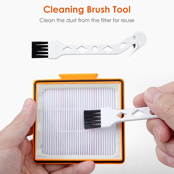 4 Mop Pads Replacement Parts for Shark RV2610WA, AV2610WA, RV2620WD, RV2410WD AI Ultra 2-in-1 Robot Vacuum and Mop Accessories, 4 Mop Pads, 2 Filter, 4 Side Brush Combo