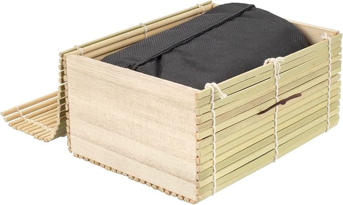 BambooMN Granulated Bamboo Charcoal Odor Absorber Bag in Decorative 6.25" x 4.75" x 3" Green Box, 2 Pieces