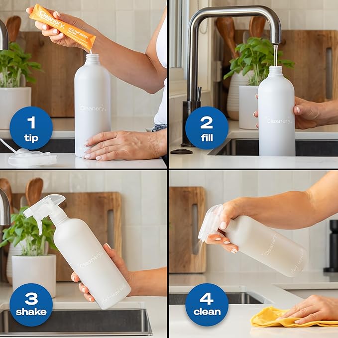 Multipurpose Cleaner Powder Concentrate Refills 4 Pack, Makes 24 fl oz Each, Lemon Lime