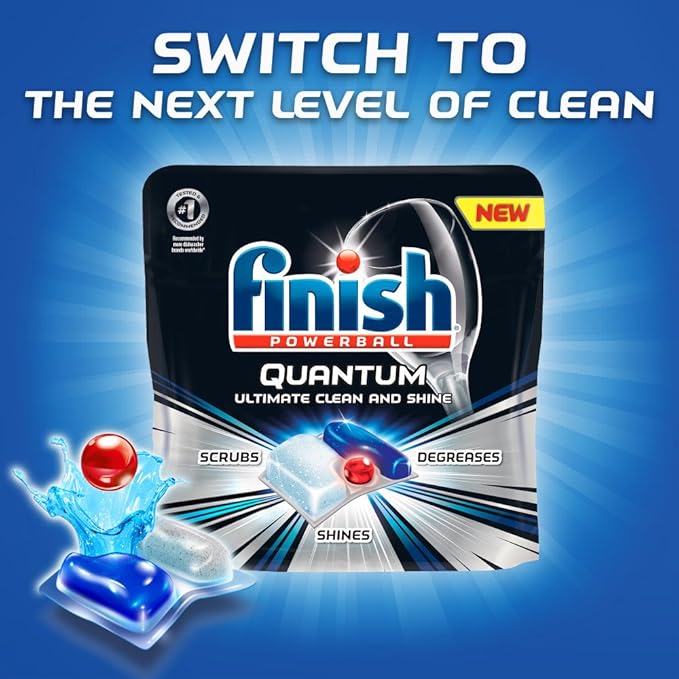 Finish Quantum Max Powerball, Dishwasher Detergent Tablets, 25 Tabs