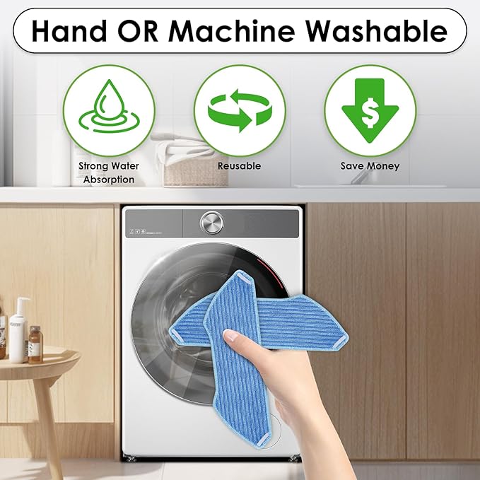 (4 Pack) M2 Pro Replacement Mop Pads Compatible with Lefant M2 Pro/ M2S Pro/ M1 Robot Vacuum Cleaner, Mop Cloths Accessories