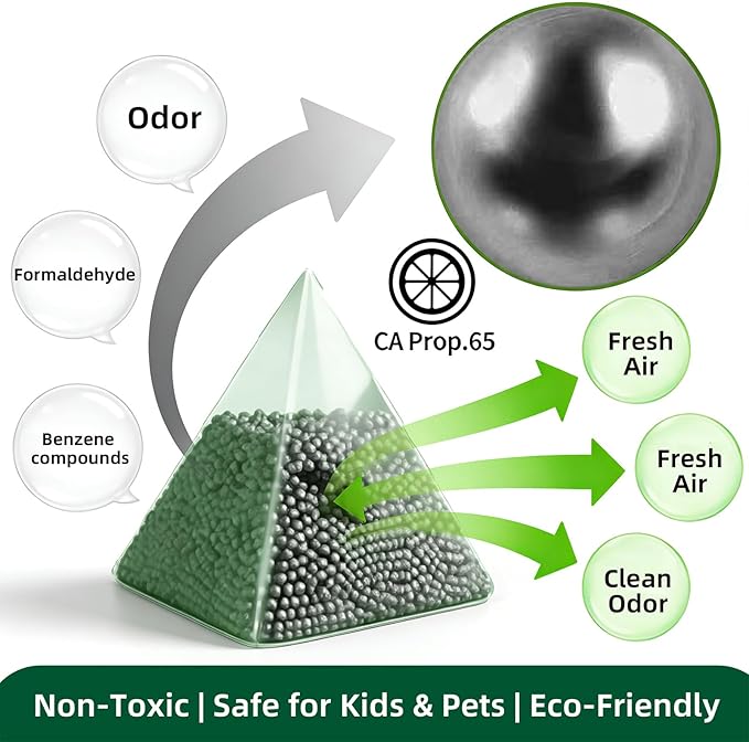 Activated Charcoal Odor Absorber 10 Pack (10 * 20g), Natural Air Purifying Bags, Refrigerator Deodorizer, Shoe & Closet Odor Eliminator, Reusable Non-Toxic Air Freshener for Home Car Basement