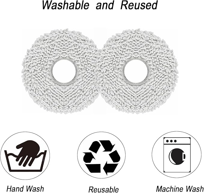 Mop Pad for ECOVACS DEEBOT X2 Omni/ T20 Omni/ T10 Omni/ X1 Omni/ X1 Turbo/T30 Pro/T30S Comb/ T30S,for Yeedi M12 Pro+ Vacuum Cleaner, T30S Mop Pad Replacement Accessories