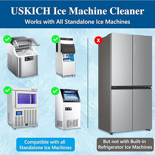 Ice Machine Cleaner Descaler Tablets-36Pack Ice Maker Cleaner Compatible with Frigidaire, Opal, GE Profile, Kitchenaid, Nickel Safe Scale Remover for Countertop, Nugget Ice Makers