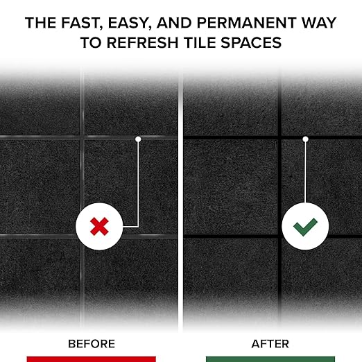 X-Protector Water Based Grout Marker - 2 PCS with 8 Tips, Black
