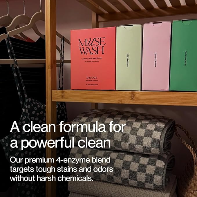 Laundry Detergent Sheets | Enzyme-Powered, Vegan, Paraben-Free | Sensitive Skin | Plastic-Free, Eco-Friendly, Travel-Ready Packaging (50 Loads – 1 Box, LULL Unscented)