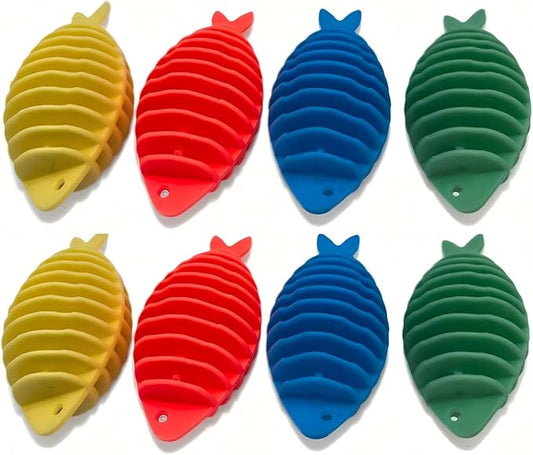 Fish-Shaped Dryer Balls,8-Pack Reusable Laundry Balls Reduce Drying Time, Static & Wrinkle