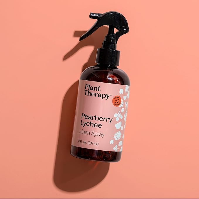 Plant Therapy Pearberry Lychee Linen Spray, Bright, Fun & Fruity Scent, Enlivens Your Home Atmosphere, Adds a Touch of Cheer with Each Spritz, Natural Fragrance 8 oz