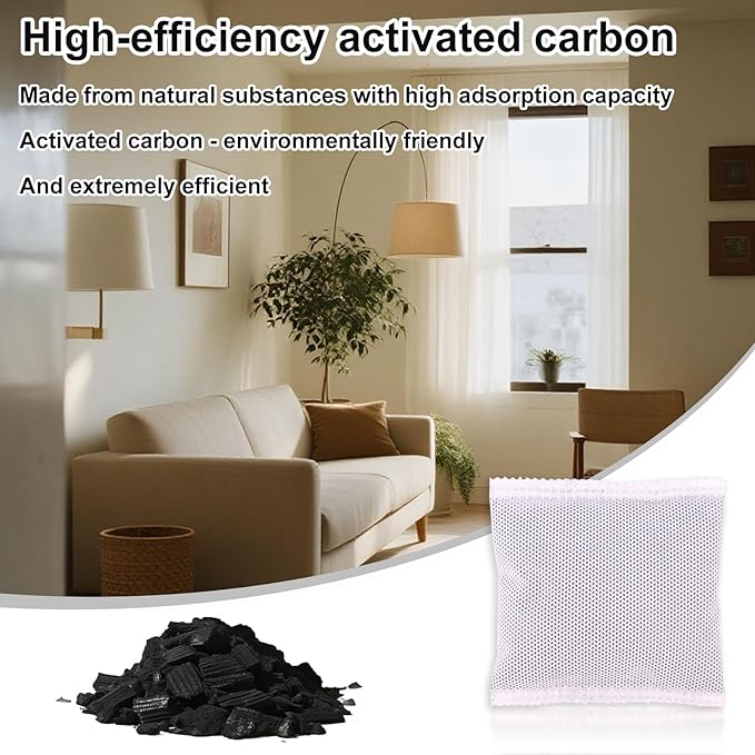 12pcs Carbon Filter Refills, Diaper Pail Carbon Filter Refills Activated Charcoal Smell Absorbing Deodorizer for Playtex Diaper Genie (30g)