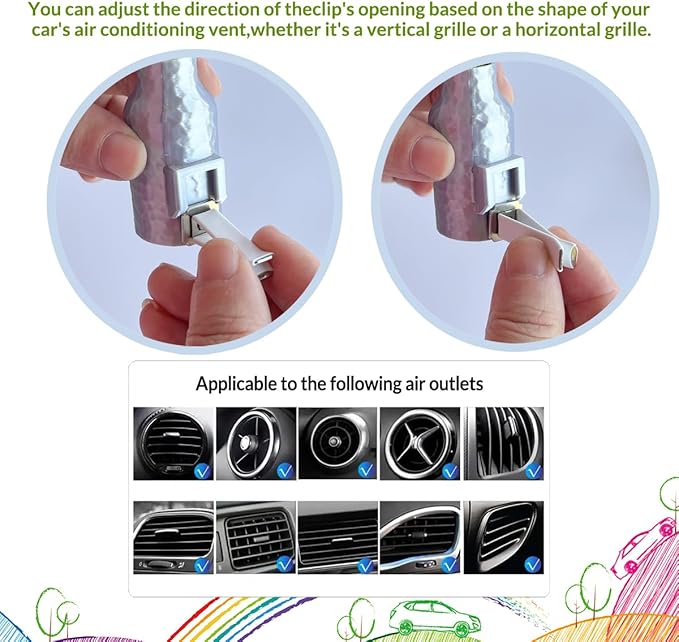 Cute Tulip Vent Clip, Hand-Crocheted Car Air Freshener Clip, Car Vent Accessory Gift for Women Who Love Their Cars (Tulip, Tasteless) 1 PCS