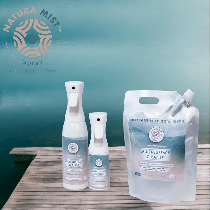 Multi-Surface Cleaner (Refill Bag 2 Liter) -Electrolyzed Water Cleaner - Home and Kitchen Cleaning - Non-Toxic and Effective Cleaner to Remove Dirt & Grime, 2 Liter
