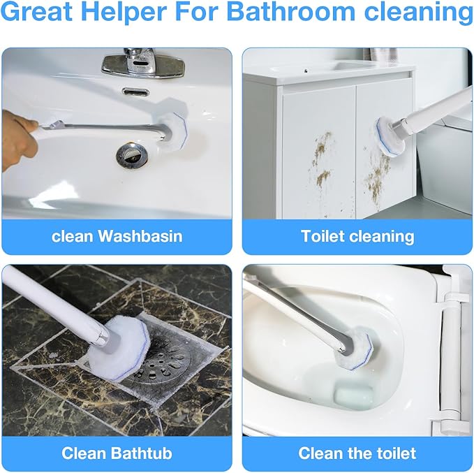 50 Count Disposable Toilet Brush Refills, Toilet Bowl Cleaner, Compatible with Most Toilet Wand for Home and Bathroom Cleaning