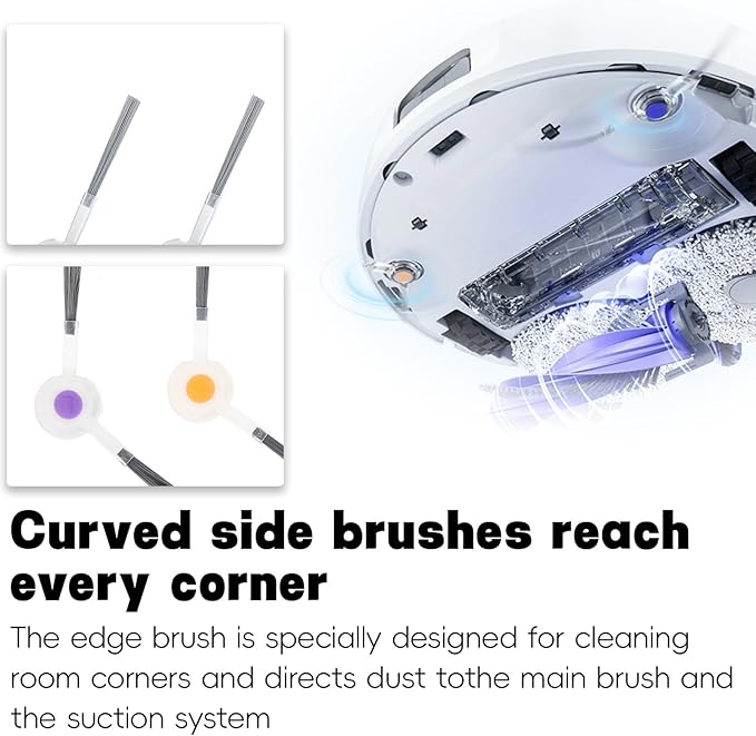 Freo X Plus Robot Vacuum Cleaner, Freo X Ultra Replacement Part, Freo X Plus Accessorie 6 Pairs Side Brushes
