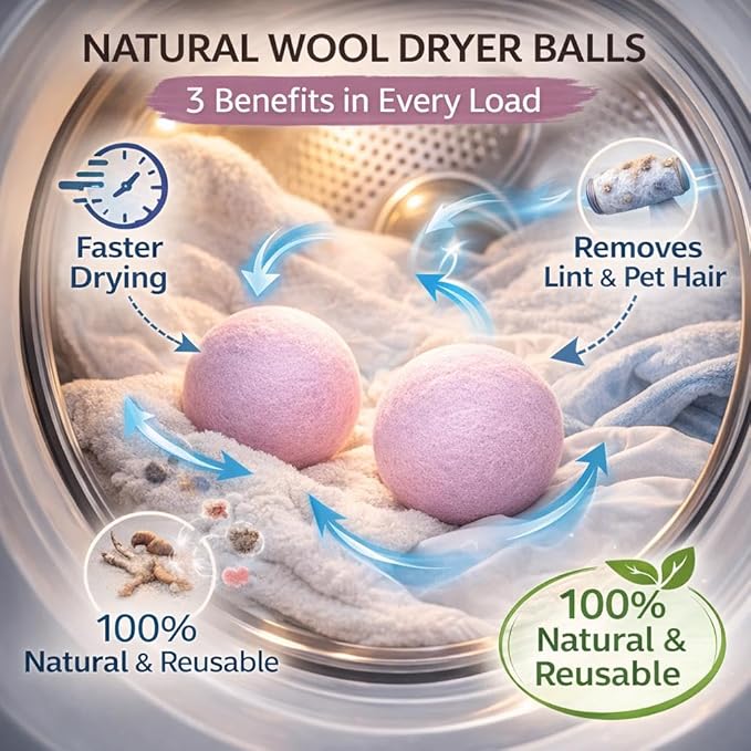 Mesh Laundry Bags for Delicates + 2 wool dryer balls laundry reusable – Fabric Protection for Washing Machine & Dryer - Laundry Care Set