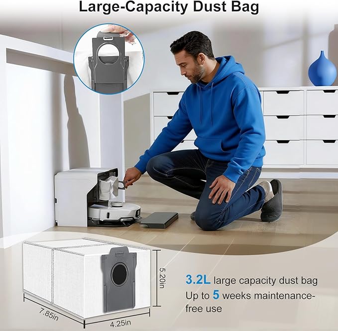 25 Pack Accessories for Dreame L40 Ultra / L40 Gen2 / X40 Ultra/Master, MOVA P10 / P50 Pro Ultra Robot Vacuum Replacement Parts - Main Brush, Active Filters, Mop Pads, Dust Bags, Side Brushes