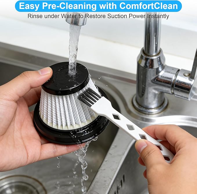 8-Pack HEPA Filter Compatible with Duck Cordless Vacuum Cleaner As Seen on TV, Washable and Reusable Replacement Filter for Duck Vac, Restore Strong Suction Power