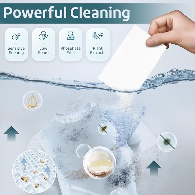 Poesie Laundry Detergent Sheets Fresh Linen Scent 3 Pack 480 Strips Plastic Free Fast Dissolve Washing for All Washing Machine Traveling Dorm Life Save Space