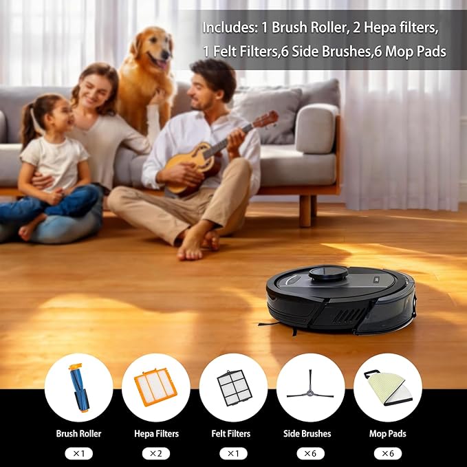 Replacement Parts Compatible with Shark RV2402WD RV2400WS RV2402WD RV2402 RV2400WXUS Matrix 2-in-1 Robot Vacuum (16 Pack)