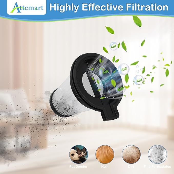 4 Pack HEPA Replacement Filter Compatible with Wyze Cordless Vacuum Cleaner, Replace Part #WCVRHF for Wyze Handheld Cordless Vacuum, Washable and Removable Filters Replacement for Wyze