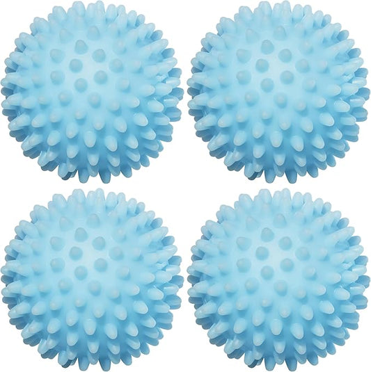 Handy Laundry Reusable Laundry Dryer Balls - A Natural Alternative to Fabric Softener, Reduce Drying Time and Save on Energy, Soft Fluffy Clothes, Fewer Wrinkles, Less Static Cling (Pack of 4)