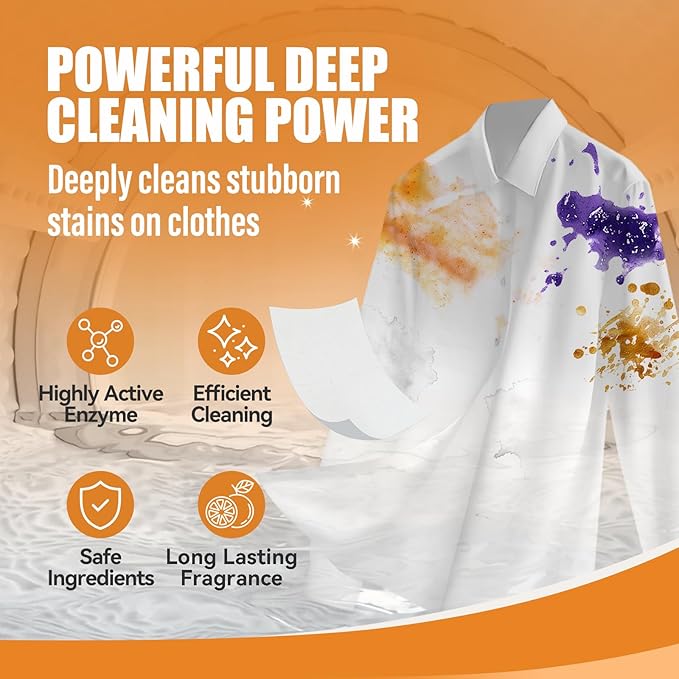 YUCO Laundry Detergent Sheets-Liquidless Eco-Friendly Travel Laundry Sheets Detergent for Travel No Plastic & Hypoallergenic (Citrus)