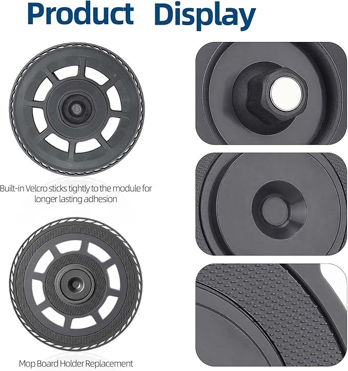 Auto 100℃ Hot Water Washable Mop Pads & Holder for Dreame X50 Ultra, S50, S50 Ultra, S50 Pro, L50 Ultra Robot Vacuum, 6 Reusable Self-Cleaning Mop Cloths with 2 Plates & 4 Side Brushes